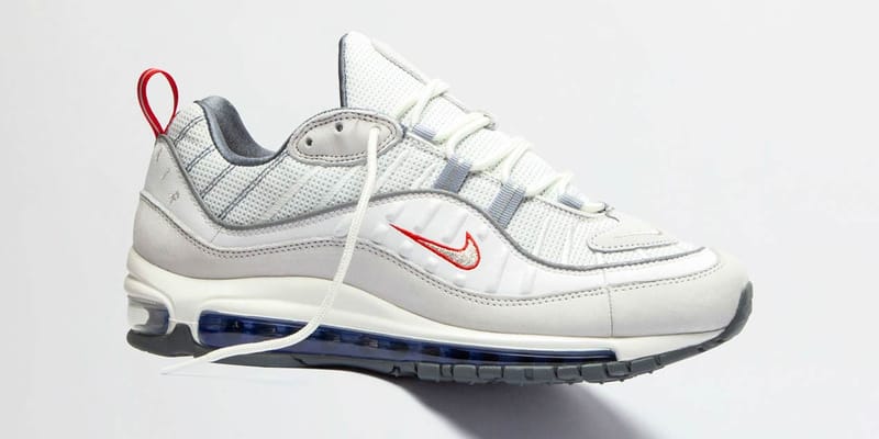 Nike air max 98 summit white metallic silver best sale