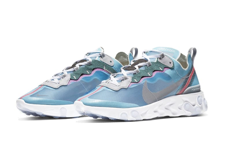 Nike react element 87 white store cream blue