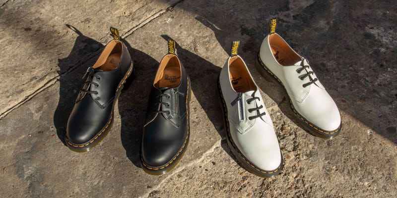 BEAMS x Dr. Martens 1461 Shoe in White & Black | Hypebae