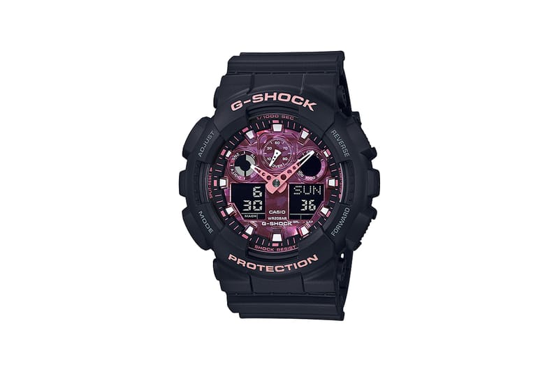 Black and pink g shock watch hot sale