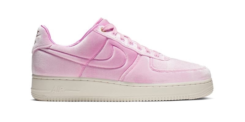 Pink velvet deals air force ones