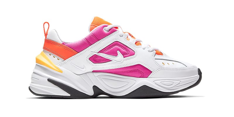 Nike M2K Tekno Pink u0026 Orange Chunky Sneakers | Hypebae
