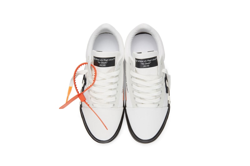 Off-White Striped Vulcanized Sneakers Zip Tie | Hypebae