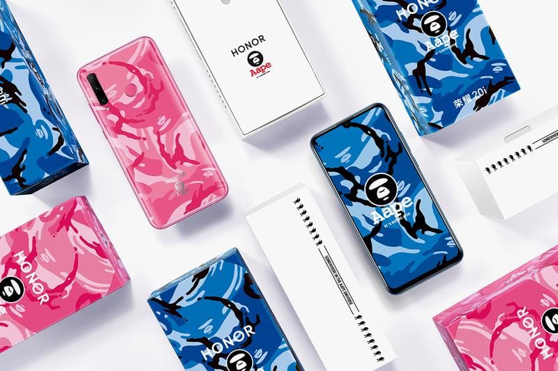 AAPE Honor2i Pink Blue Camo | Hypebae