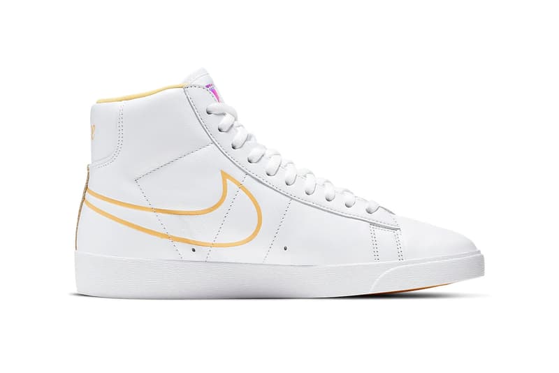 nike blazer mid white topaz gold