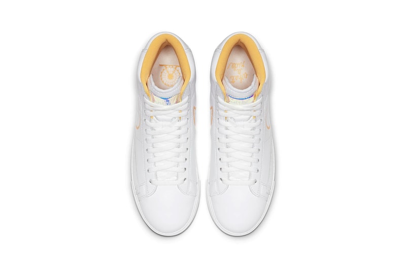 nike blazer mid white topaz gold
