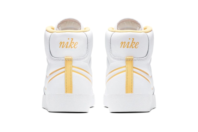 nike blazer mid white topaz gold