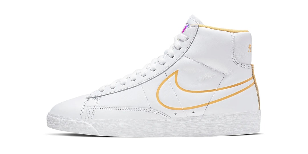 nike blazer mid white topaz gold