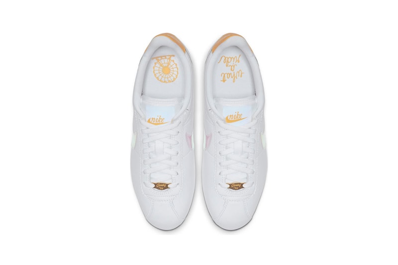 nike cortez white clear topaz gold