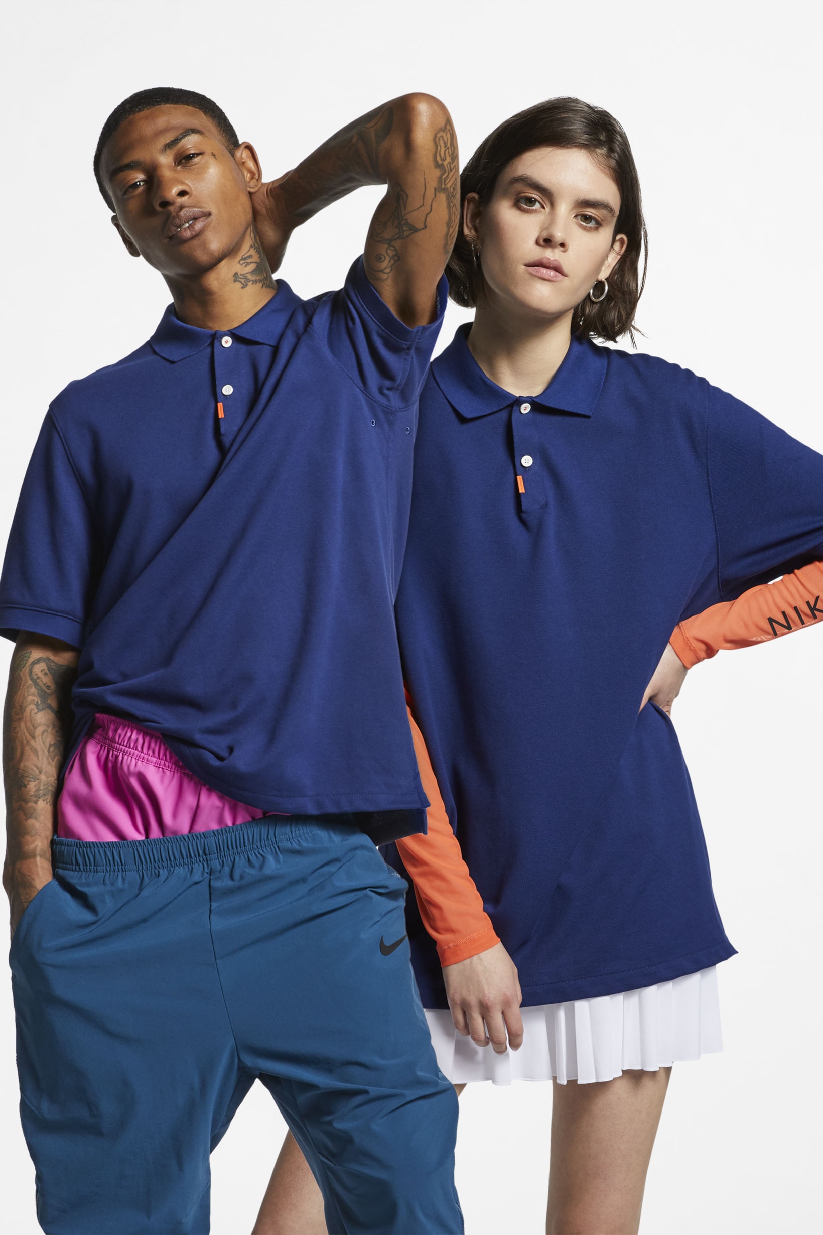 Nike Women's Polo Shirt in Pink & Blue | Hypebae
