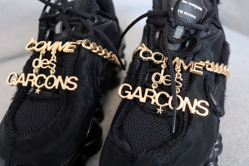 Comme Des Gar ons Nike Shox TL Black Closer Look Hypebae