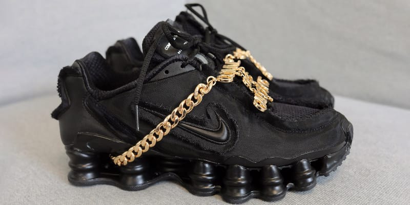 Comme Des Gar ons Nike Shox TL Black Closer Look Hypebae