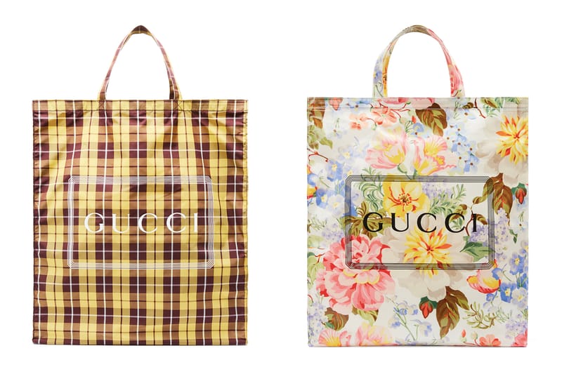 Gucci Shopper Tote Bags Floral & Check Pattern | Hypebae