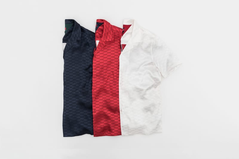 Kith x tommy cheap hilfiger satin camp shirt