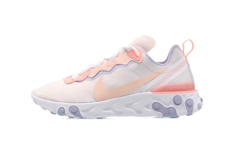 nike react 55 pale pink