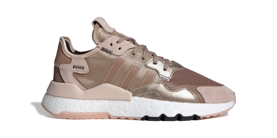 adidas Nite Jogger Metallic Rose Gold Pink Shoe | HYPEBAE adidas nite jogger rose gold