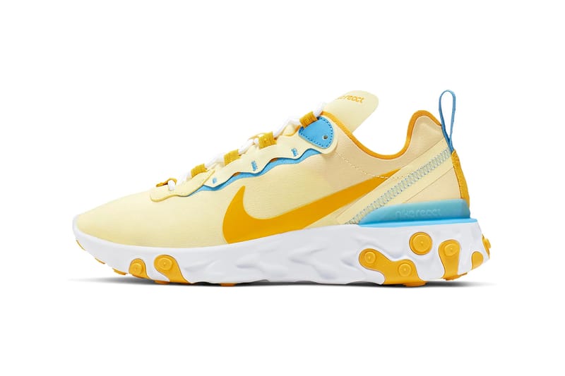 Nike react white store yellow