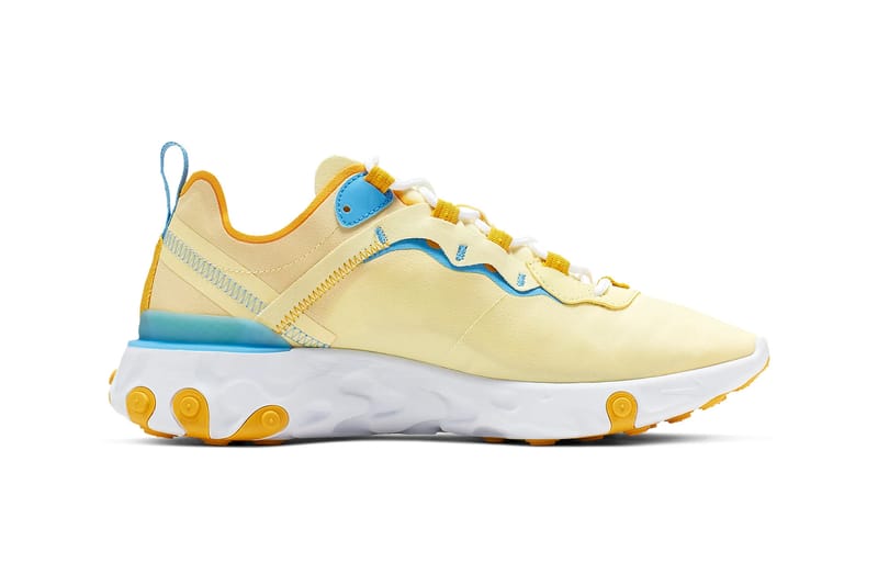 Nike react element 55 sales yellow