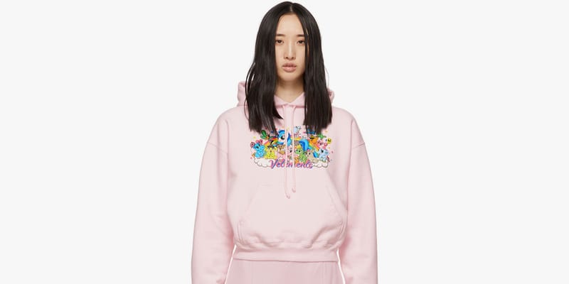 Vetements Pink Unicorn Printed Cotton store Cropped Hoodie Sweatshirt Unisex Medium