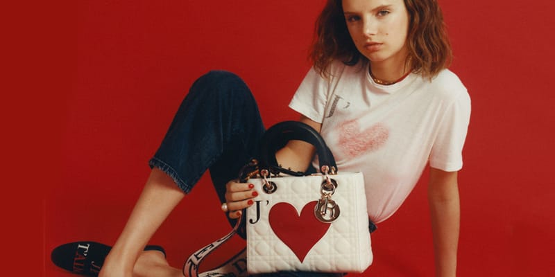 ☆可愛いデザイン☆ Dioramour Dior バレリーナ レッド Dior Lady D-Lite Dioramour Graffiti Medium Canvas White
