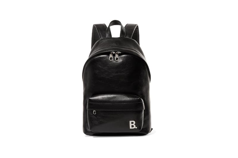 balenciaga black leather backpack