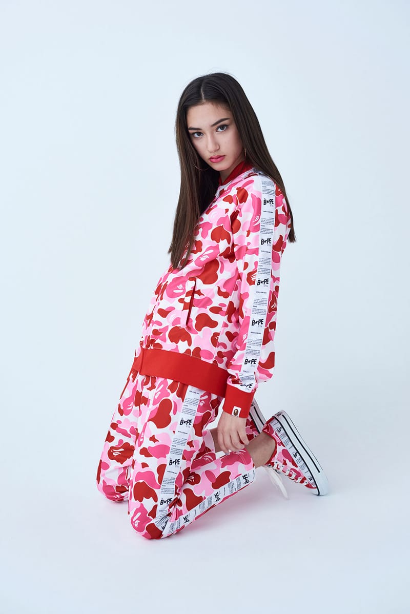 Pink bape jumper best sale