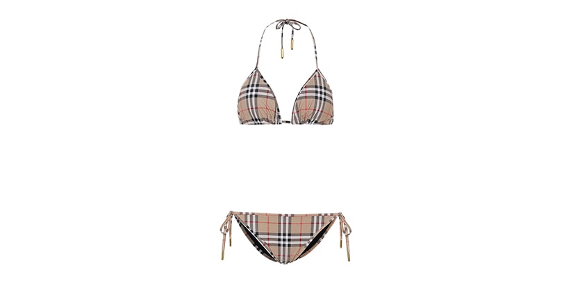 Burberry's Vintage Check Triangle Bikini | Hypebae