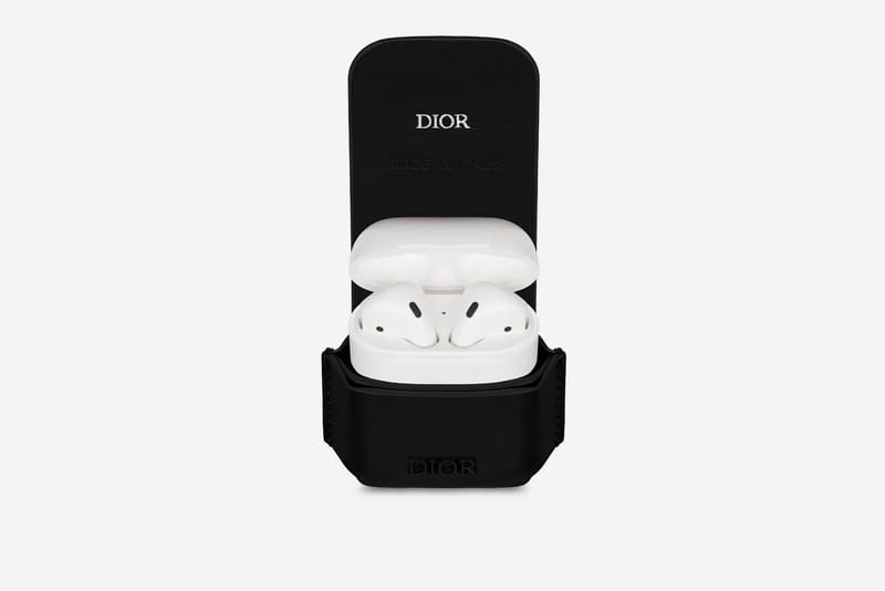 Dior AirPod Case Release Black Grey Leather | Hypebae