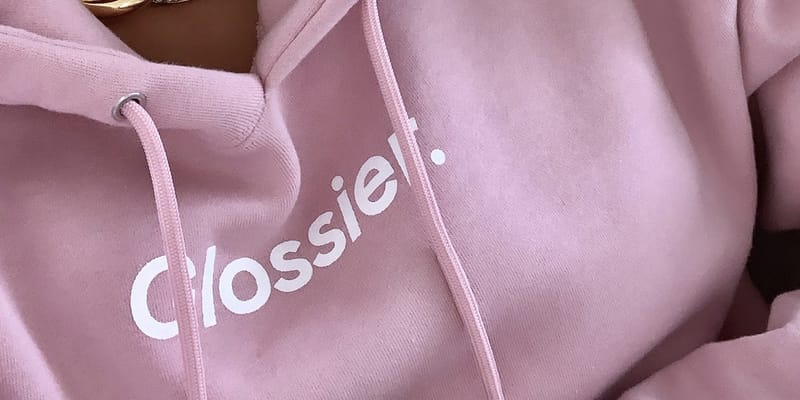 Glossier clearance hoodie pink