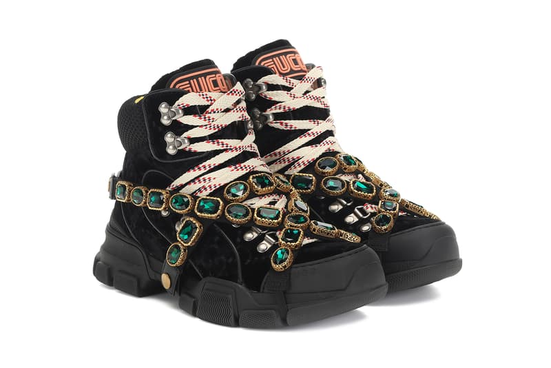 gucci flashtrek on feet