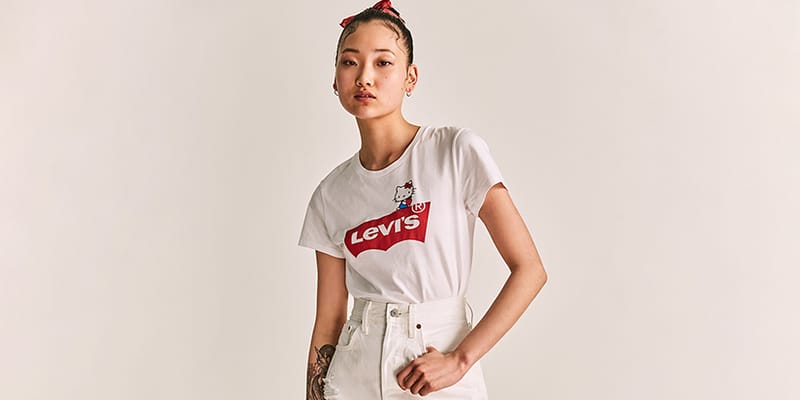 T shirt outlet levis hello kitty