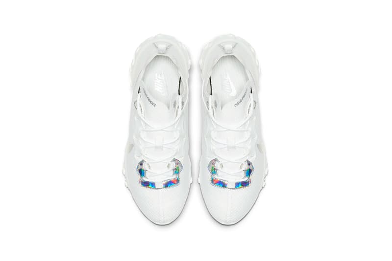 air force 1 react white iridescent