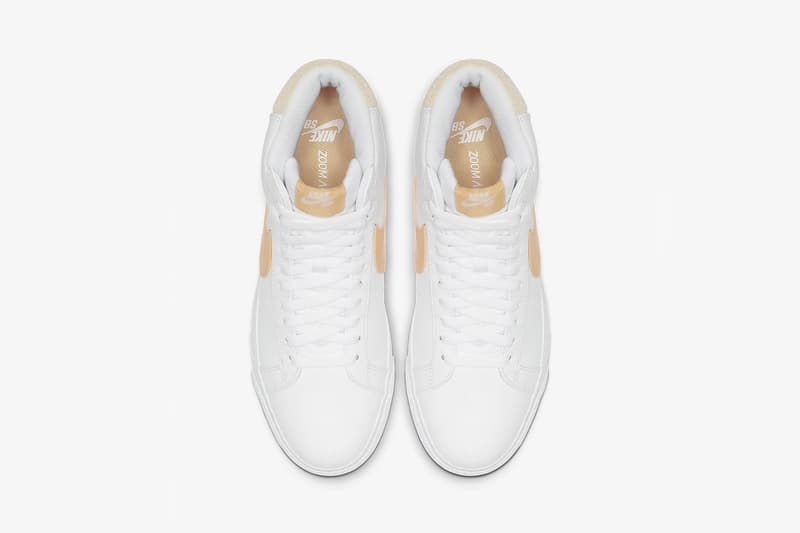 nike sb zoom blazer mid white celestial gold