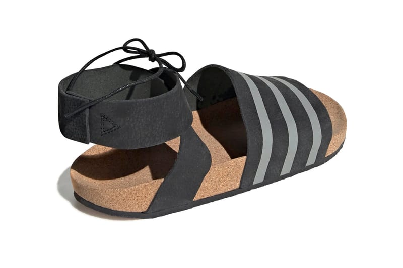 Adidas originals adilette sliders discount with wrap ankle in black