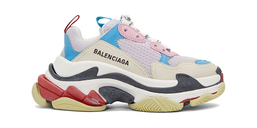 triple s balenciaga pink and white