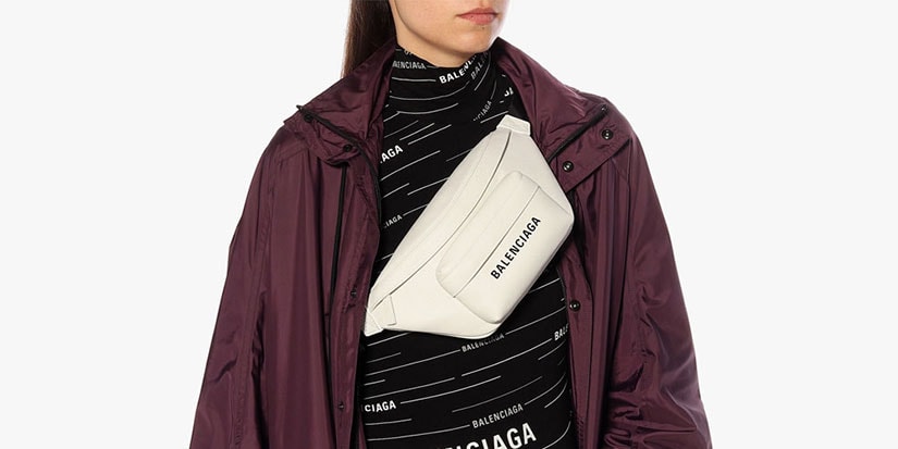balenciaga white fanny pack