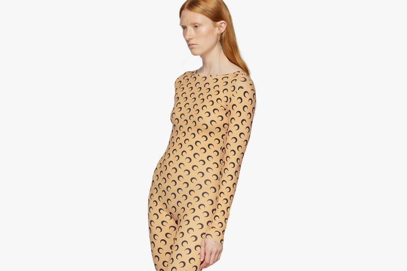 【関税込み】Marine Serre タン All Over Moon ジャンプスーツ Cop Marine Serre's Tan All Over Moon Catsuit | Hypebae
