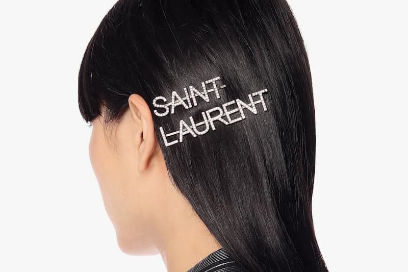 Saint Laurent Crystal Embellished Hair Clip Set | Hypebae