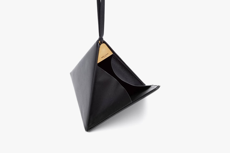 Saint Laurent's Chic Black Pyramid-Shaped Clutch | Hypebae
