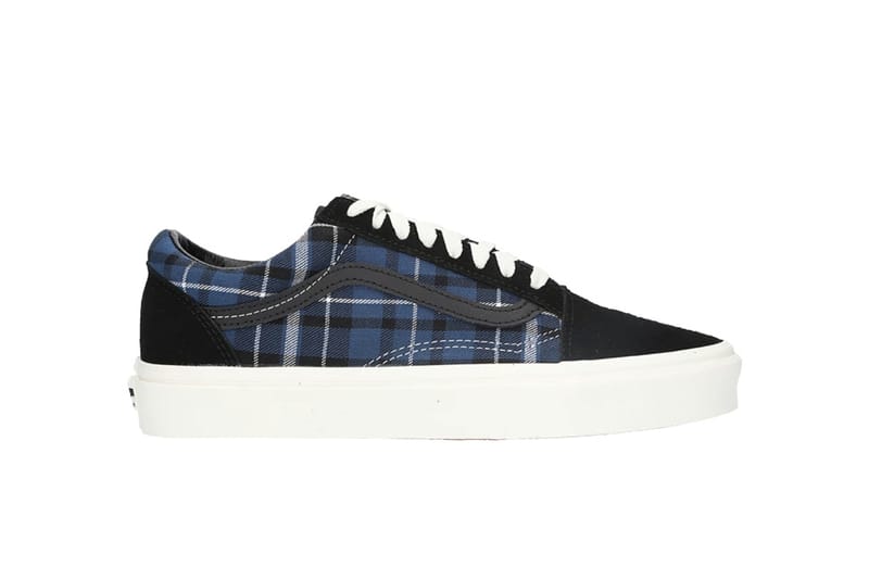 Plaid vans shop black and white