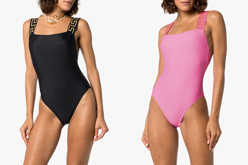 【VERSACE】jacquard-trimmed swimsuit Vita jacquard-trimmed swimsuit VERSACE da donna | NET-A-PORTER