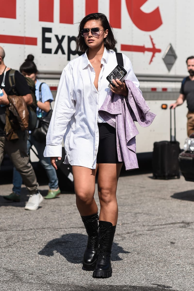 Fashion Week Street Celebrity Style Statement Boots Hypebae