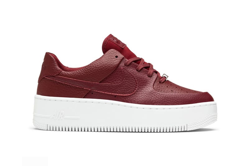 nike air force 1 sage low burgundy