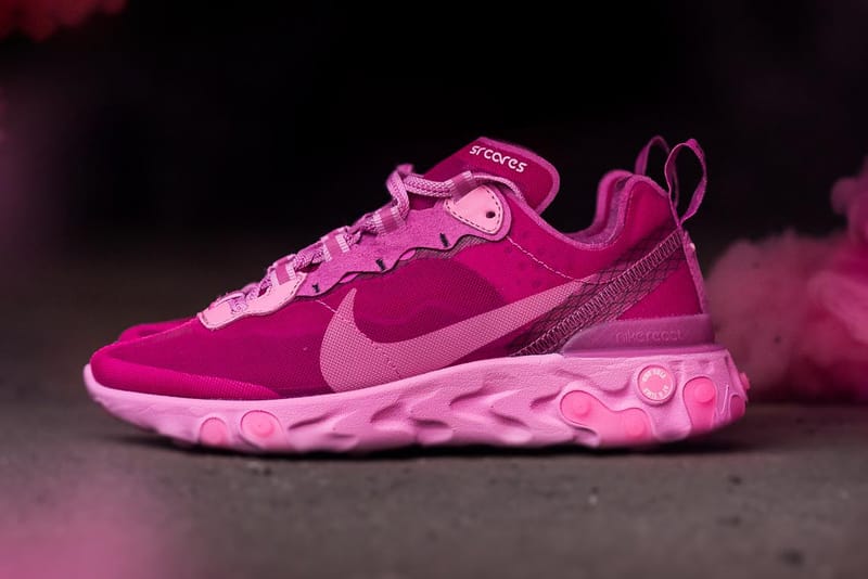 Nike react hot sale element pink