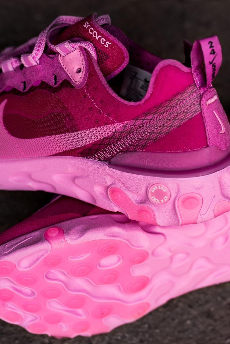 Nike react element 87 best sale kids pink