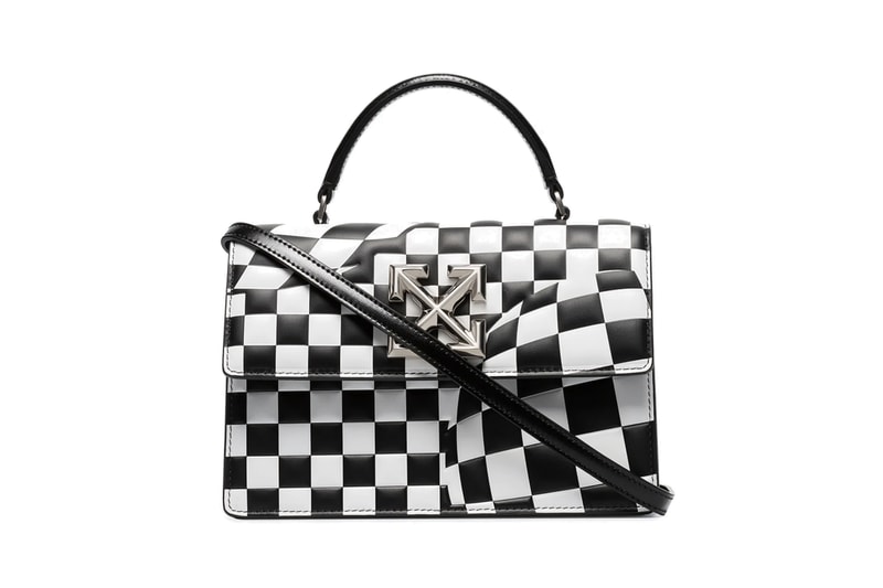 OffWhite Logo Checkered Bag Black/White Purse Hypebae
