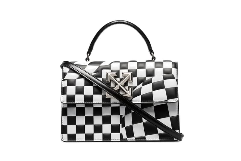 Off-White Logo Checkered Bag Black/White Purse | HYPEBAE