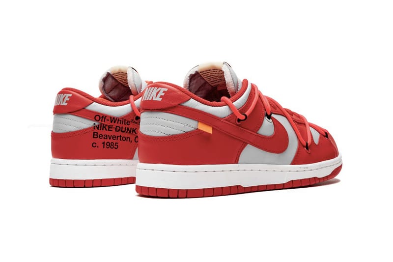 Off-white x 'dunk low red grey hotsell