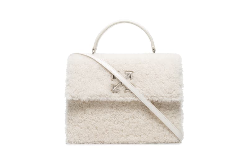 off white shearling bag