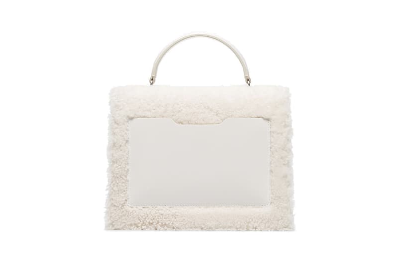 off white shearling bag